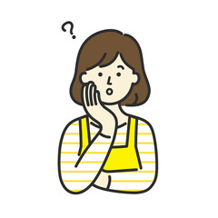 エプロンを着た女性のイメージイラスト