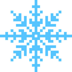 snow flake Pixel art vector illustration. snow flake pixel image or clip art.