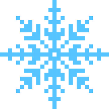 snow flake Pixel art vector illustration. snow flake pixel image or clip art.