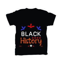 Fototapeta premium Black history t-shirt design