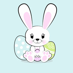 Conejito de Pascua ilustrado.