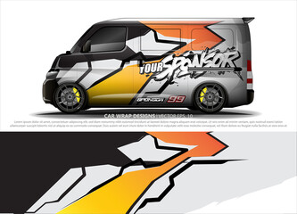 car wrap design. simple lines with abstract background vector concept for vehicle vinyl wrap and automotive decal livery
