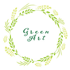 グリーンリーフ　植物の背景イラスト