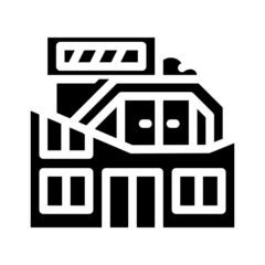 unusually shaped houses architecture glyph icon vector. unusually shaped houses architecture sign. isolated contour symbol black illustration