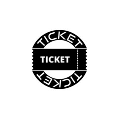 Ticket icon isolated on white background