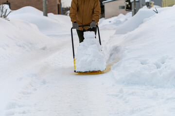 雪かき　スノーダンプ