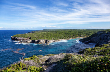 Fototapeta na wymiar Pointe du Piton, north coast, Grande-Terre, Guadeloupe, Lesser Antilles, Caribbean.