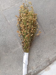 withered and dry flower bouquet