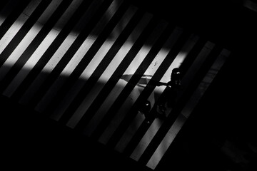 俯瞰で見る横断歩道