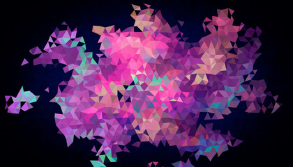 Abstract polygonal geometric multicolored background.