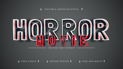 Horror Movie - Editable Text Effect, Font Style