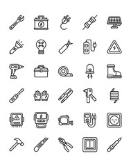Industry Icon Set 30 isolated on white background
