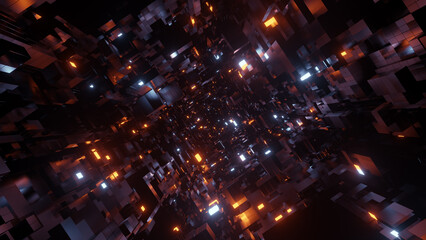 3D illustration Background for advertising and wallpaper in sci fi and technology innovation scene. 3D rendering in decorative concept.