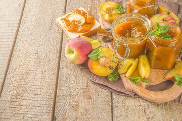 Homemade peach jam