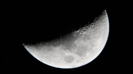 photograph of the crescent moon