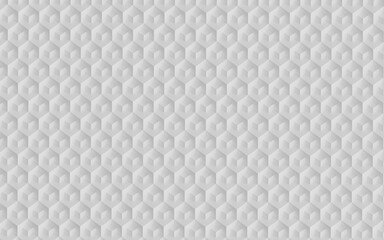 Abstract design with reteating pattern of overlaying white cubes. 3d illustration (rendering). Isometric view