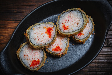 Sushi- delicious menu Fastfood- restaurant concept