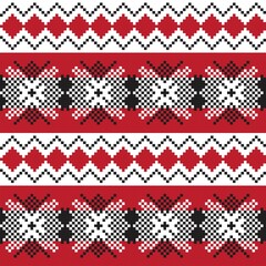 Snowflakes Fair Isle Seamless Pattern Design
