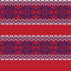 Snowflakes Fair Isle Seamless Pattern Design