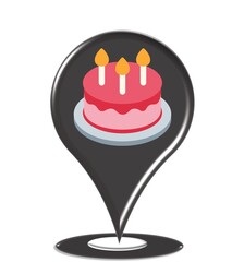 birthday cake with candles