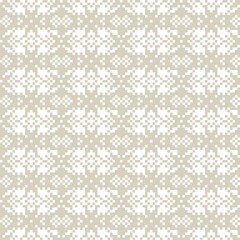 Snowflakes Fair Isle Seamless Pattern Design