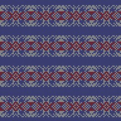 Snowflakes Fair Isle Seamless Pattern Design