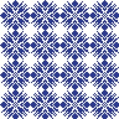 Snowflakes Fair Isle Seamless Pattern Design