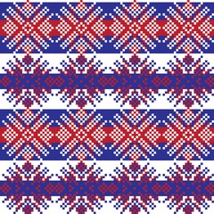 Snowflakes Fair Isle Seamless Pattern Design