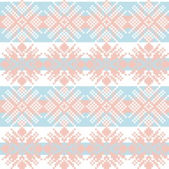 Snowflakes Fair Isle Seamless Pattern Design