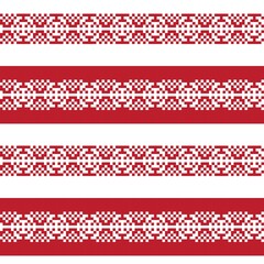 Snowflakes Fair Isle Seamless Pattern Design