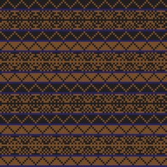 Snowflakes Fair Isle Seamless Pattern Design