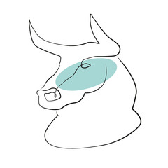 One Line Zeichnung Tiere Rehe, Adler, Nashorn, Vogel