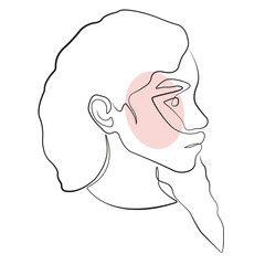One Line Zeichnung Portrait