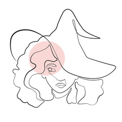 One Line Zeichnung Portrait