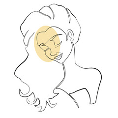 One Line Zeichnung Portrait