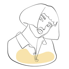 One Line Zeichnung Portrait