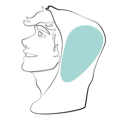 One Line Zeichnung Portrait