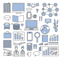 ビジネス　アイコン　イラスト　セット
