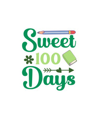 Fototapeta premium 100 days of school Svg Design