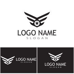 Military icon Vector Illustration design Logo template