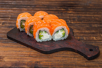 Sushi roll- fast food. Gourmet- asian menu