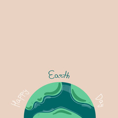 Organic flat mother earth day illustration