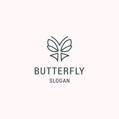 Butterfly logo icon design template vector illustration