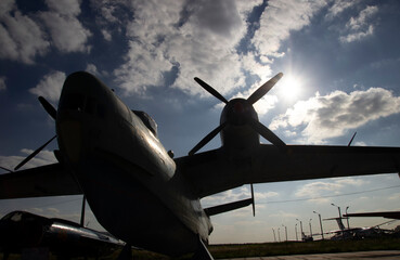 Military aircraft at the airport