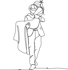 one line drawing of hugging couple vector minimalism. Single hand drawn continuous of man and woman in romantic moment.