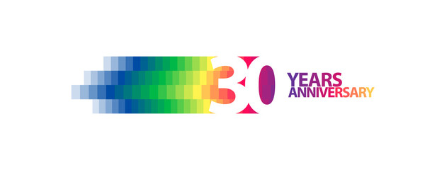 30 years anniversary vector logo, icon. Graphic design element - obrazy, fototapety, plakaty