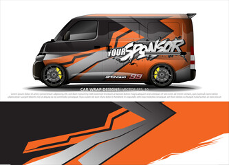 car wrap design. simple lines with abstract background vector concept for vehicle vinyl wrap and automotive decal livery
