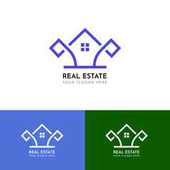 Real estate creative logo design