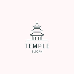Temple logo icon design template vector illustration