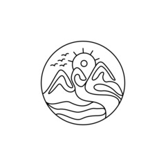Nature minimalist design for wall art